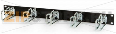 Hyperline CMW-1U-01-BK Кабельный организатор с металлическими кольцами 85x43 мм, 19&#039;&#039;, 1U, черный 