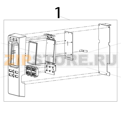 Touch panel assembly TSC TTP-2610MT Touch panel assembly TSC TTP-2610MTЗапчасть на деталировке под номером: 1