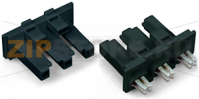 Соединитель для подключения устройств; 3-пол.; Код. A; черные Wago 770-408 Protected against mismating and maintenance-freePush-in CAGE CLAMP® spring pressure connection technology allows solid conductors to be simply pushed into a unit.Two wire connections per pole for loops or bridgesAdditional variable coding is possible....