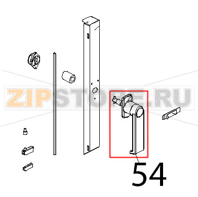 Ручка двери Unox XV 203G Ручка двери Unox XV 203GЗапчасть на деталировке под номером: 54