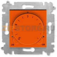 Терморегулятор с поворотной ручкой, оранжевый/дымчатый чёрный ABB 2CHH920003A6066