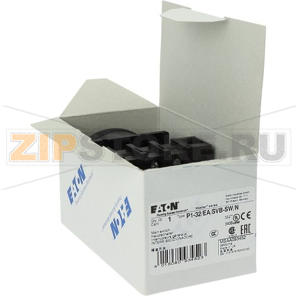 Выключатели главные, P1, 32 A, монтаж, 3-полюсн. + N Eaton P1-32/EA/SVB-SW/N 