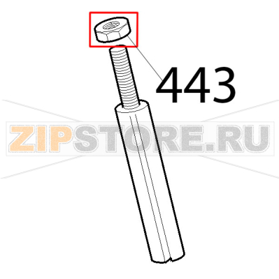 Dado fiss. colonn. fresata Sirman Topaz 250 Dado fiss. colonn. fresata Sirman Topaz 250Запчасть на деталировке под номером: 443