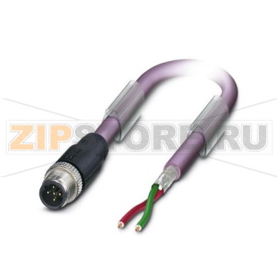 Системный кабель шины Phoenix Contact SAC-2P-M12MSB/ 2,0-910 PROFIBUS, 2-полюсн., PUR без галогенов, фиолетовый RAL 4001, экранирован., Штекеры прямое M12, B-кодирование, к свободный конец, Длина кабеля: 2 м.Минимальный заказ: 1 шт.Упаковка: 1 шт.