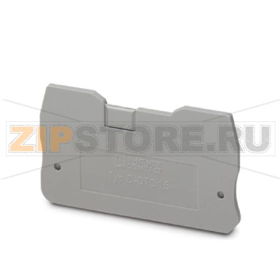 Концевая крышка Phoenix Contact D-QTC 1,5 Длина: 58,8 мм, Ширина: 2,2 мм, Высота: 39,3 мм, Цвет: cерый.Минимальный заказ: 50 шт.Упаковка: 50 шт.