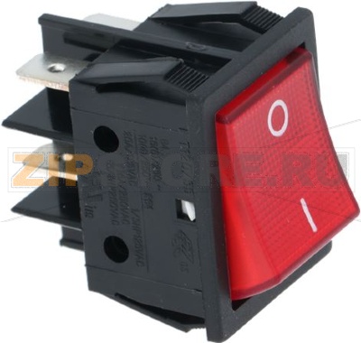 SWITCH 2-POLE RED 16A 250V 