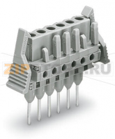 MCS MIDI Classic Розетка для клемм на рейку; 0.6 x 1 mm pins; прямые; Фиксирующий рычаг; Шаг контактов 5 мм; 10-пол.; серые Wago 232-140/005-000/039-000
