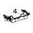 Kit laminator door latch Zebra ZXP 8