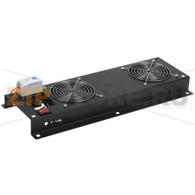 ITK Вентиляторная панель с выключателем и термостатом 2 модуля черная 