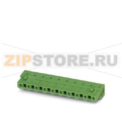 Ответная часть разъема Phoenix Contact GIC 2,5/ 4-G-7,62 Номинальный ток: 12 А, Расчетное напряжение (III/2): 630 В, Полюсов: 4, Размер шага: 7,62 мм, Цвет: зеленый, Поверхность контакта: олово, Монтаж: пайка.Минимальный заказ: 50 шт.Упаковка: 50 шт.