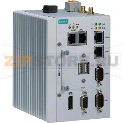 Компьютер встраиваемый 1.91 ГГц, 4 ядра, Intel Atom E3845, 4 Гб, VGA, 2xUSB 2.0 MOXA MC-1121-E4-T-W7E 