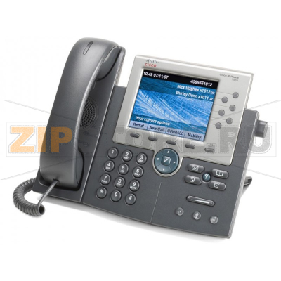 IP-телефон 48 В/DC, 2xGE (PoE), 8 линий, SIP/SCCP, 320х240 пкс, RJ-9 Cisco CP-7975G 