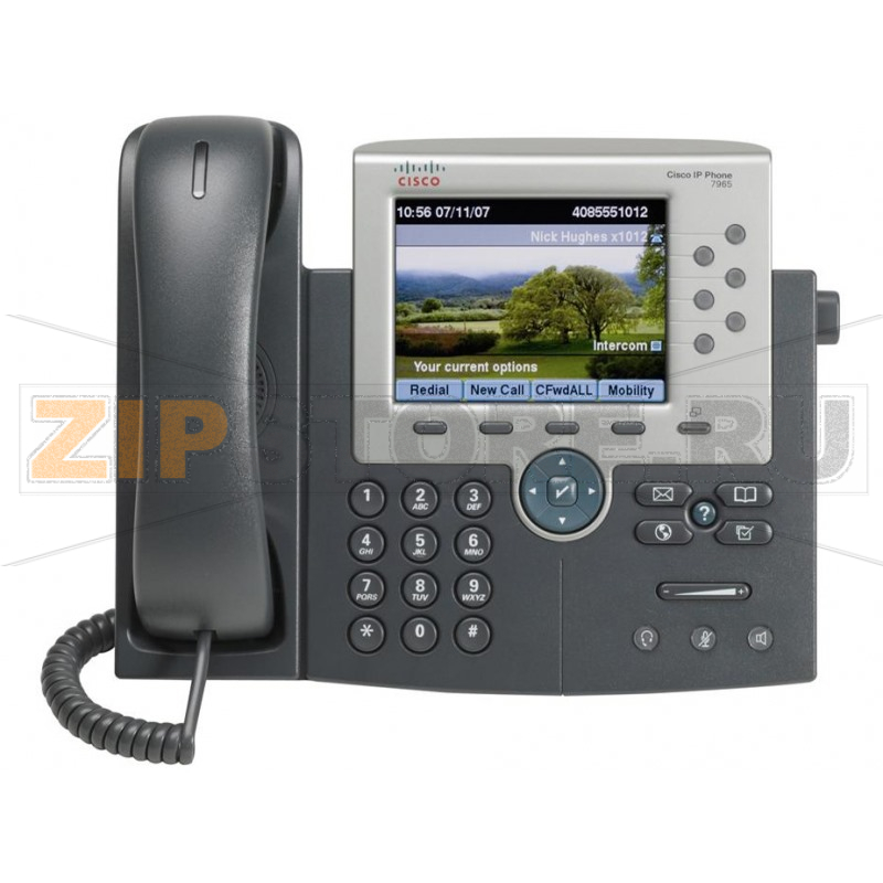 IP-телефон 48 В/DC, 2xGE (PoE), 8 линий, SIP/SCCP, 320х240 пкс, RJ-9 Cisco CP-7975G 