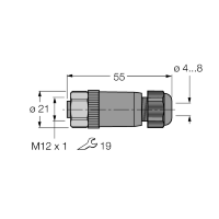 Разъем разборный Turck BKV8140-0/9