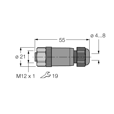 Разъем разборный Turck BKV8140-0/9 