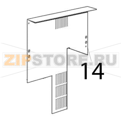 Pannello posteriore Scotsman B 21 Pannello posteriore Scotsman B 21Запчасть на деталировке под номером: 14