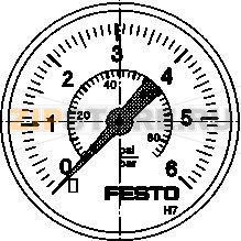 Манометр прецизионный Festo MAP-40-6-1/8-EN 