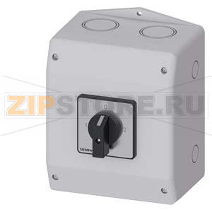 ПЕРЕКЛЮЧАТЕЛЬ 3 ПОЛЮСА IU=25, P/AC-23A ПРИ 400V=9,5KW 2 N-КЛЕММЫ КОРПУС ИЗ ИЗОЛЯЦИОННОГО МАТЕРИАЛА , IP65, ПЕРЕКЛЮЧАТЕЛЬ 1-0-2, НЕ ЗАПИРАЕМ. Siemens 3LD2165-7UB01 