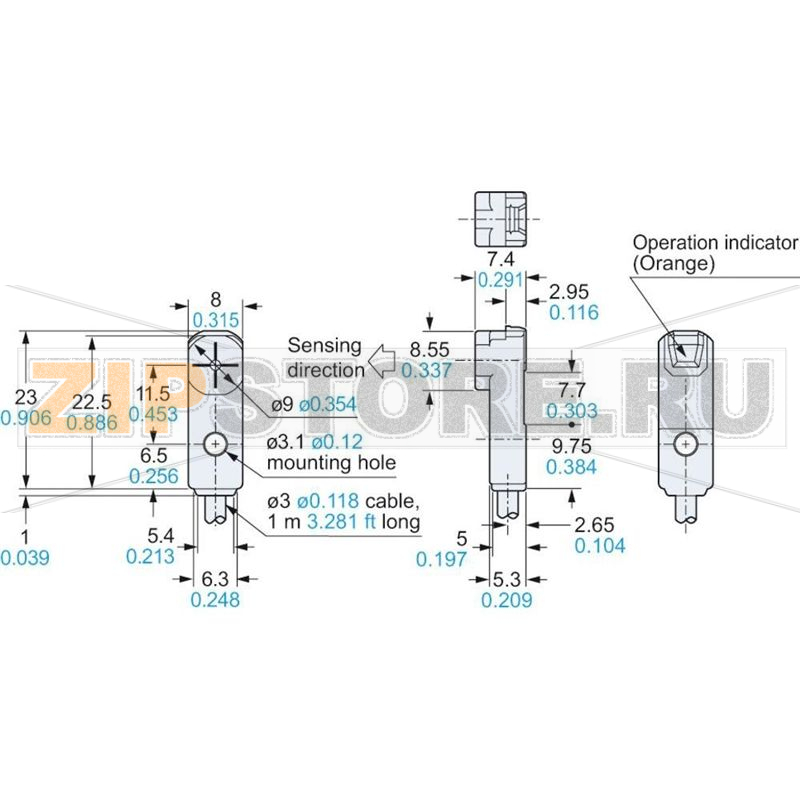 Датчик индуктивный NPN Panasonic GX-F8A 