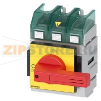 SENTRON, Molded case switch 3LD5 UL, Emergency switching-off, 3-pole, certified according to UL489 UL60947-4-1 and IEC60947-3, UL: 100A, SCCR 65kA at 480VAC, Operating power at 480VAC 3-phase: 60hp, IEC: 100A, Operating power at AC-23A at 400V: 45kW, floo