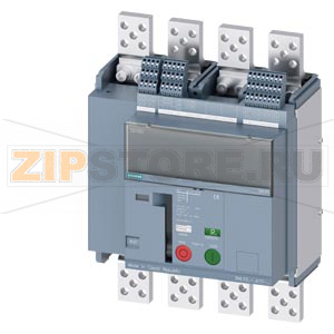 fixed-mounted non-automatic air circuit breakers 4-pole, frame size 0, IEC N conductor on the left In=630A to 690V, 50/60Hz ac Icu=55kA at 415V Icu=50kA at 500V Icu=42kA at 690V without electronic trip units with rtc and 4Aux aux switches front, accessibl 