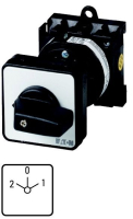 Переключатель, контакты: 6, 20 A, панель: 2-0-1, 45°, с фиксацией Eaton T0-3-15423/Z