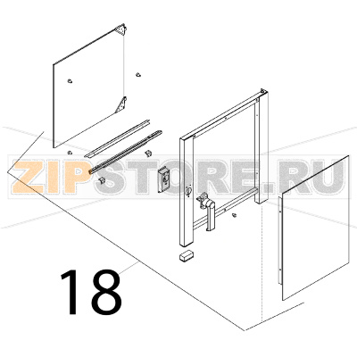 Gr. porta completa Angelo Po BX61E Gr. porta completa Angelo Po BX61EЗапчасть на деталировке под номером: 18