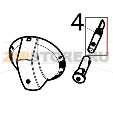 Green neon lamp 230 V Tecnoinox FTR70E7 Green neon lamp 230 V Tecnoinox FTR70E7Запчасть на деталировке под номером: 4