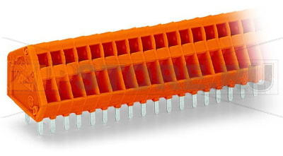 PCB terminal block; 0.5 mm; Pin spacing 2.54 mm; 6-pole; CAGE CLAMP®; 0,50 mm; orange Wago 233-406 ?Компактные клеммные колодки с соединением CAGE CLAMP® и применение отвертки параллельно или перпендикулярно вводу проводникаДвойные выводы по пайку для высокого уровня механической стабильностиИндивидуальные сочетания цветов...