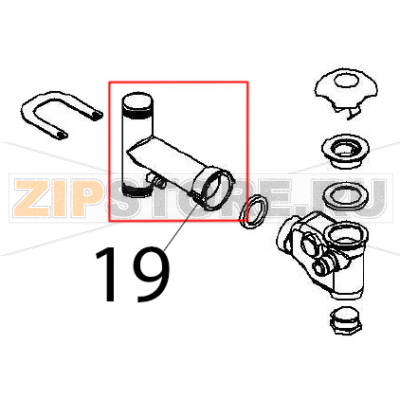 Drain pipe Angelo Po FX61E1 Drain pipe Angelo Po FX61E1Запчасть на деталировке под номером: 19