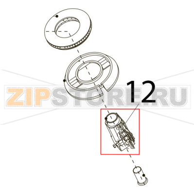Venturi burner 7.2 KW Tecnoinox PF105GG7 Venturi burner 7.2 KW Tecnoinox PF105GG7Запчасть на деталировке под номером: 12
