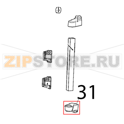 LED Bar lower support Unox XVC 205E LED Bar lower support Unox XVC 205EЗапчасть на деталировке под номером: 31