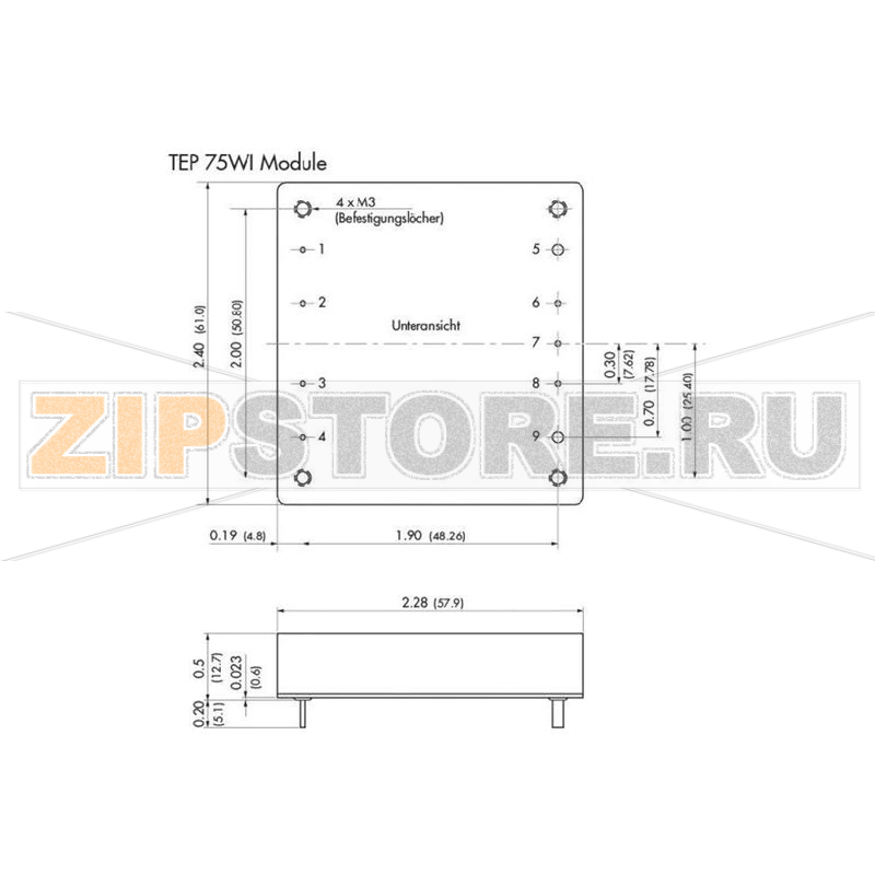 Преобразователь DC/DC Traco Power TEP 75-4815WI 