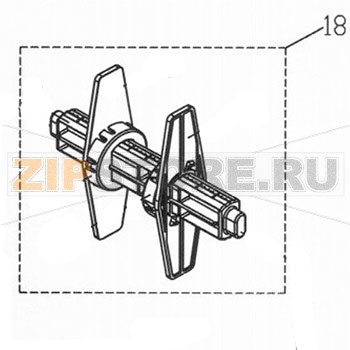 Шпиндель в сборе 1 дюйм TSC TDP-244 Шпиндель для принтера TSC TDP-244 в сбореЗапчасть на сборочном чертеже под номером: 18Количество запчастей в комплекте: 1Название запчасти TSC на английском языке: 1” LABEL SPINDLE ASS’Y