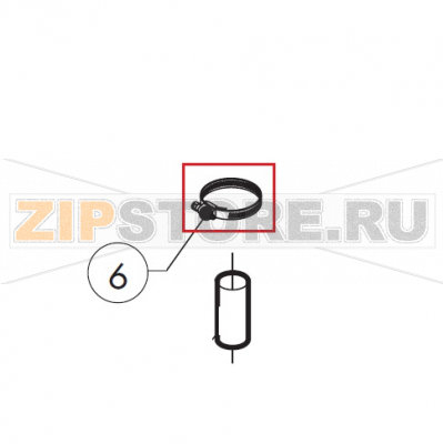 Metal clamps 12-22/9 Lainox MVE051P                                                                                               Metal clamps 12-22/9 Lainox MVE051PЗапчасть на сборочном чертеже под номером: 6Название запчасти на итальянском языке языке: Metal clamps 12-22/9 Lainox MVE051P
