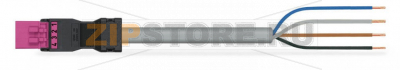 pre-assembled connecting cable; Eca; Plug/open-ended; 4-pole; Cod. B; Control cable 4 x 1.0 mm; 3 m; 1,00 mm; pink Wago 891-8994/205-307 Protected against mismating and maintenance-freeLow profile with 4.4 mm pole spacingComponents can be clearly printed on and color-coded to meet custom requirements....