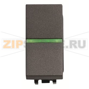 Механизм одноклавишной кнопки, одномодульный, антрацитовый ABB 2CLA210450N1801 
