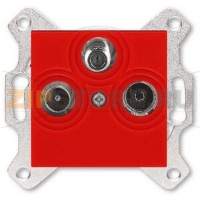 Розетка TV-R-SAT, красная ABB 2CHH083303A6065