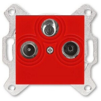 Розетка TV-R-SAT, красная ABB 2CHH083303A6065