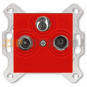 Розетка TV-R-SAT, красная ABB 2CHH083303A6065 