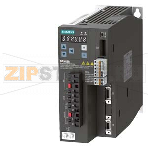 SINAMICS V90, с PROFINET Входное напряжение: 380-480 В 3 А -15% / + 10% 2.6 45-66 Гц Выходное напряжение: 0 - вход 2.1 0-330 Гц Двигатель: 0,75 кВт Степень защиты: IP20 Размер A , 80x180x200 (ШхВхД) Siemens 6SL3210-5FE10-8UF0 
