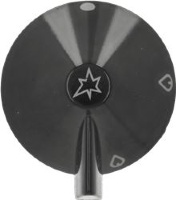 KNOB REX ZANUSSI BLACK ø 38 mm