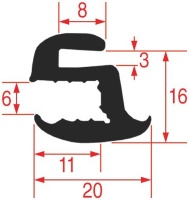 УПЛОТНИТЕЛЬ СТЕКЛА ДВЕРИ Ø 490 MM