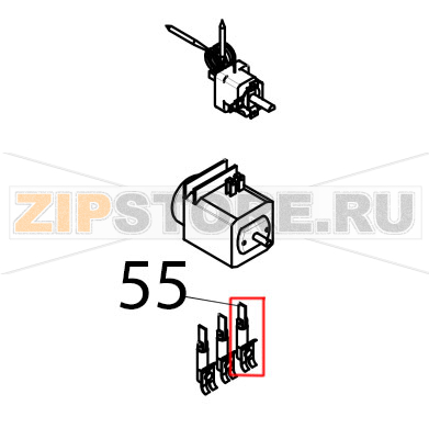 Corpo luce spia verde fluorescente T150° C Tecnoeka KF 965 Corpo luce spia verde fluorescente T150° C Tecnoeka KF 965Запчасть на деталировке под номером: 55