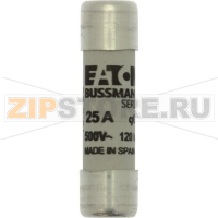 Предохранитель, 25 A, AC 500 В, 120 кА, 10x38 мм, gL/gG, IEC Eaton CYLINDRICAL FUSE 10x38 25A G