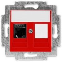 Розетка компьютерная, RJ45, красная ABB 2CHH296117A6065