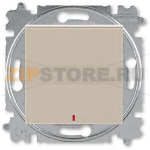 Переключатель одноклавишный с контрольной подсветкой, коричневый ABB 2CHH592545A6018 