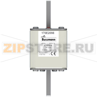 Предохранитель, 400 A, AC 500 В, 55x55x140 мм, aR, IEC с индикатором Eaton FUSE 400A 500V TP 4 