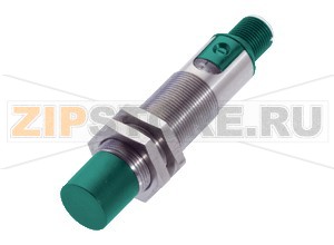 Ёмкостной датчик Capacitive sensor CBN15-18GS75-E2-V1 Pepperl+Fuchs General specificationsSwitching functionNormally open (NO)Output typePNPRated operating distance2 ... 15 mmInstallationnon-flushOutput polarityDCNominal ratingsOperating voltage10 ... 30 VSwitching frequency0 ... 100 HzReverse polarity protectionreverse polarity protectedShort-circuit protectionpulsingVoltage drop&le 1.5 VTemperature driftmax. 20  % at -5 ... 55 °C (23 ... 131 °F)Operating current0 ... 100 mANo-load supply current&le 15 mAIndicators/operating meansLED greenOperating displayLED yellowindication switching statePotentiometersensitivity adjustmentApprovals and certificatesUL approvalcULus Listed, General PurposeCCC approvalCCC approval / marking not required for products rated &le36 VAmbient conditionsAmbient temperature-25 ... 85 °C (-13 ... 185 °F)Mechanical specificationsConnection typeConnector M12 x 1 , 3-pinHousing materialStainless steel 1.4305 / AISI 303Sensing facePBTHousing diameter18 mmDegree of protectionIP67