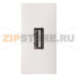 Механизм USB разъёма, одномодульный, альпийский белый ABB 2CLA215590N1101 